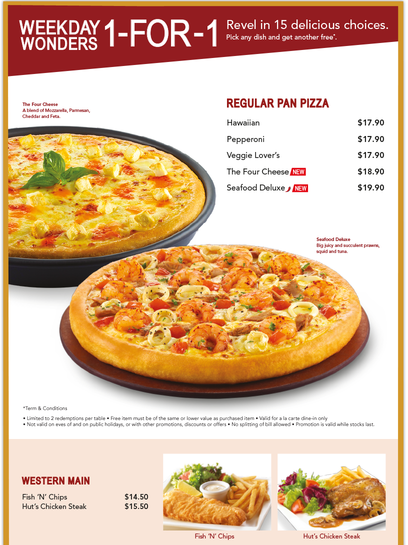 ingredients Pizza Hut Singapore Online Delivery. We Deliver the Best Pizza, Pasta, Chicken, Big Variety Box and More!